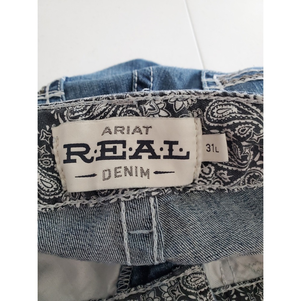 Ariat Womens Marine Mid Rise Boot Entwined‎ Jeans 31 Long Tall Embroidered - Picture 3 of 11